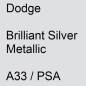 Preview: Dodge, Brilliant Silver Metallic, A33 / PSA.